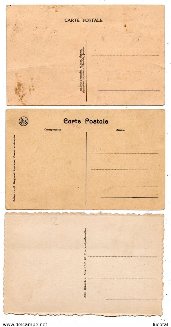 Frasnes Lez Gosselies - Lot De 3 Cartes Postales - Les Bons Villers