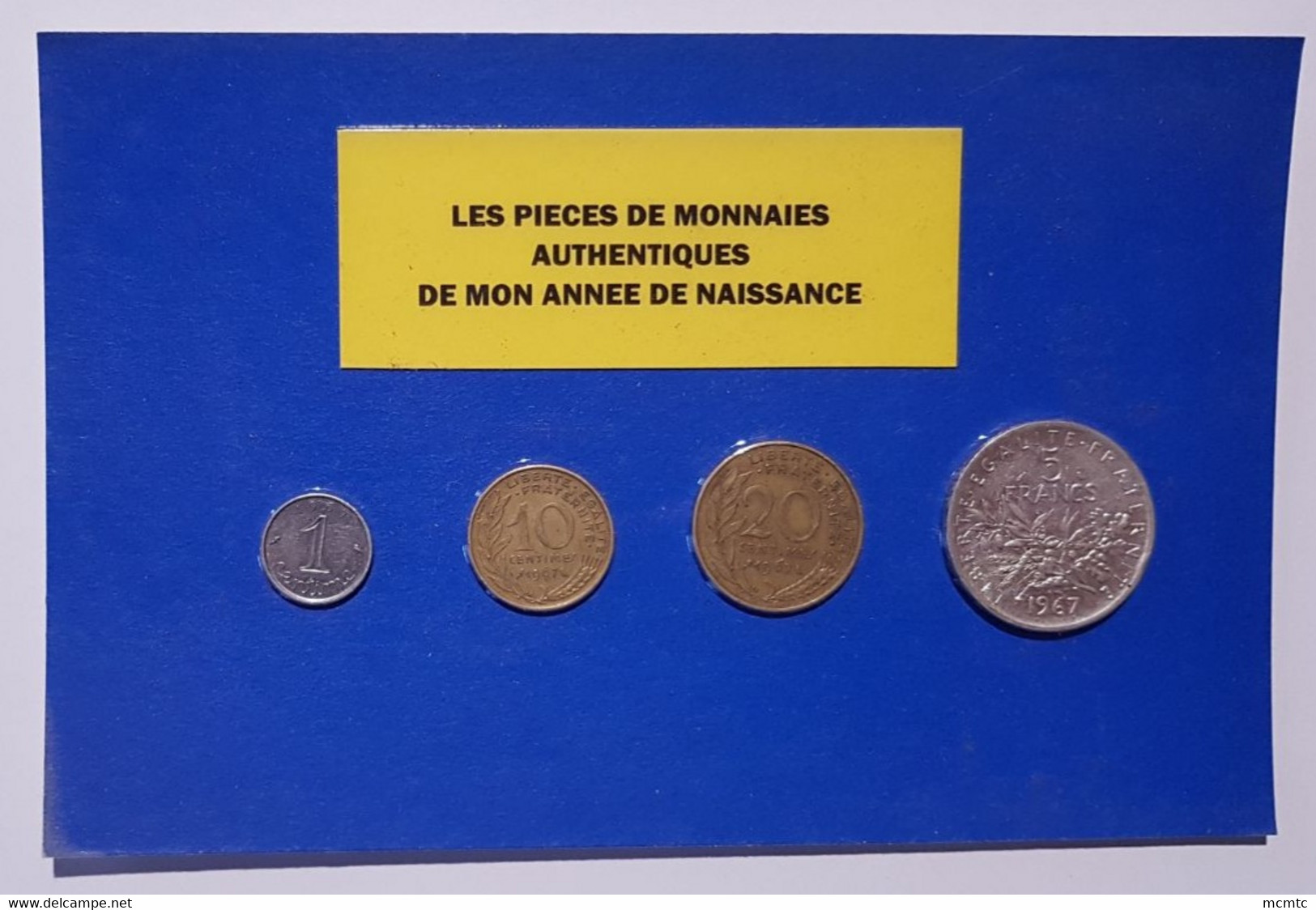 4 Pièces De Monnaies Authentiques (dont 1 De 5f En Argent) Sous Blister De Votre Année De Naissance 1967 ( Idée Cadeau ) - Sonstige & Ohne Zuordnung