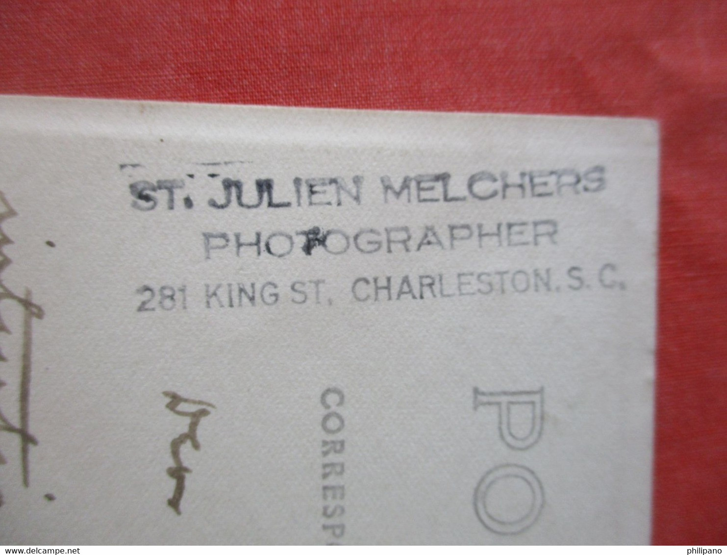 RPPC St Julien Melchers  Photographer Charleston SC.       Ref 5885 - Charleston
