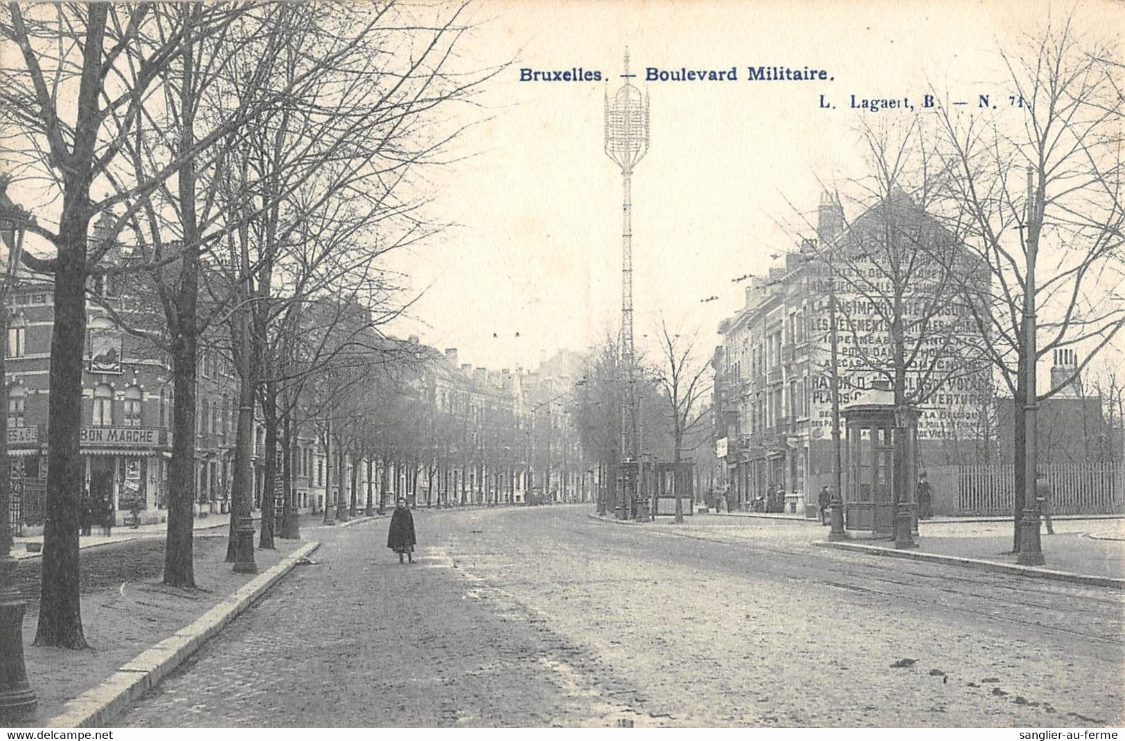 CPA BELGIQUE BRUXELLES BOULEVARD MILITAIRE - Andere & Zonder Classificatie