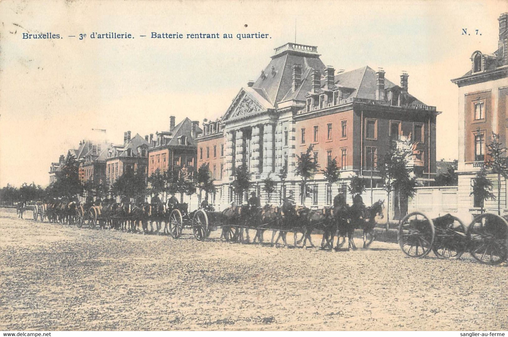 CPA BELGIQUE BRUXELLES 3e D'ARTILLERIE BATTERIE RENTRANT AU QUARTIER - Autres & Non Classés