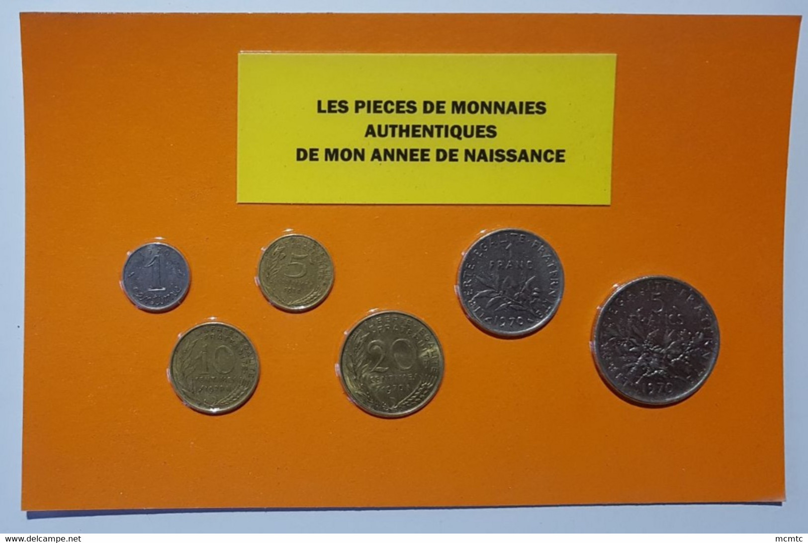 6 Pièces De Monnaies Authentiques  Sous Blister De Votre Année De Naissance 1970 ( Idée Cadeau ) - Altri & Non Classificati