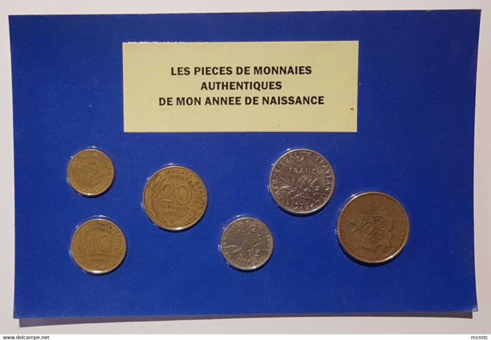 6 Pièces De Monnaies Authentiques  Sous Blister De Votre Année De Naissance 1976 ( Idée Cadeau ) - Sonstige & Ohne Zuordnung