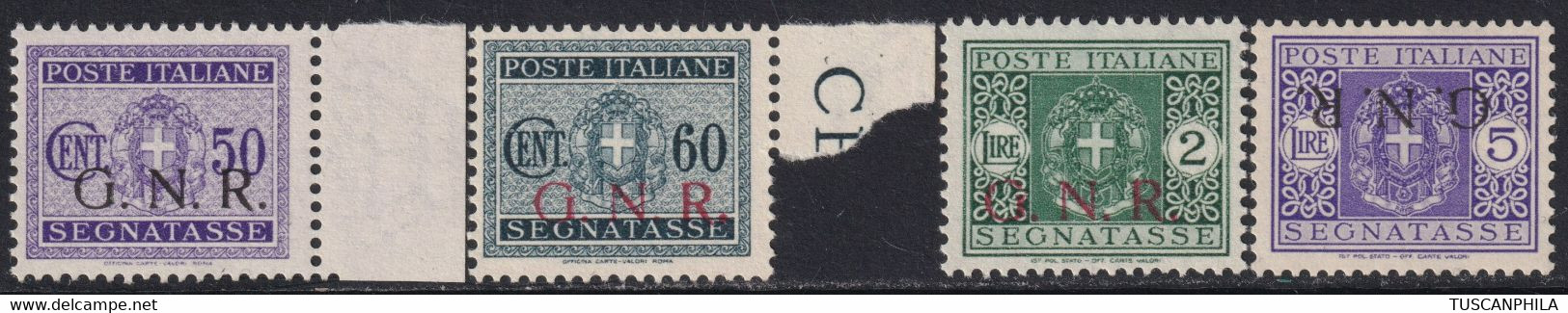 GNR Segnatasse Tir. Brescia I 4 Alti Valori Sass 53-54/I+56-57/I MNH** Cert. Ray Spl Cv 2575 - Taxe