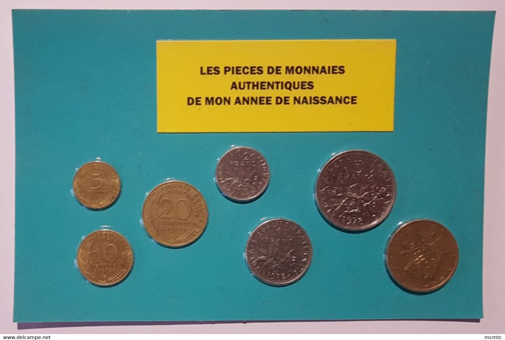 7 Pièces De Monnaies Authentiques  Sous Blister De Votre Année De Naissance 1978 ( Idée Cadeau ) - Andere & Zonder Classificatie