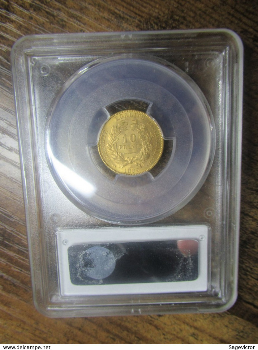 10 Francs Or Gradée PCGS Ms64 1899 A - 20 Francs (gold)