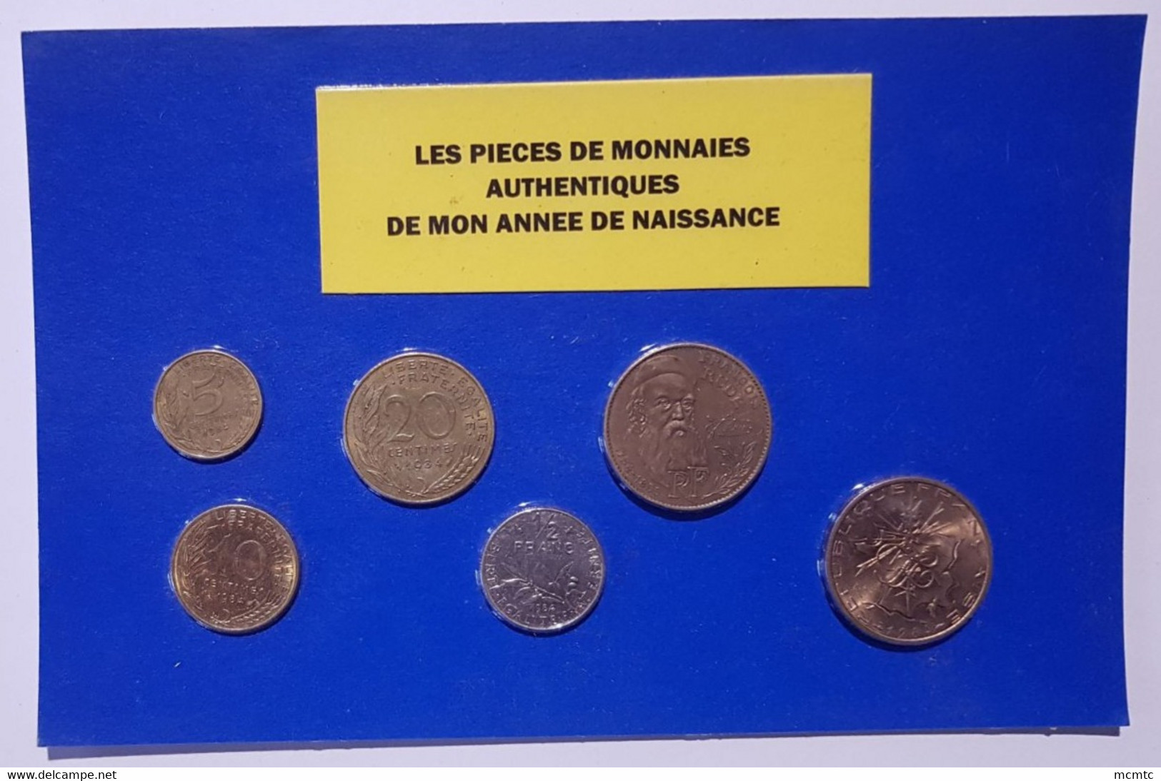 6 Pièces De Monnaies Authentiques  Sous Blister De Votre Année De Naissance 1984 ( Idée Cadeau ) - Otros & Sin Clasificación