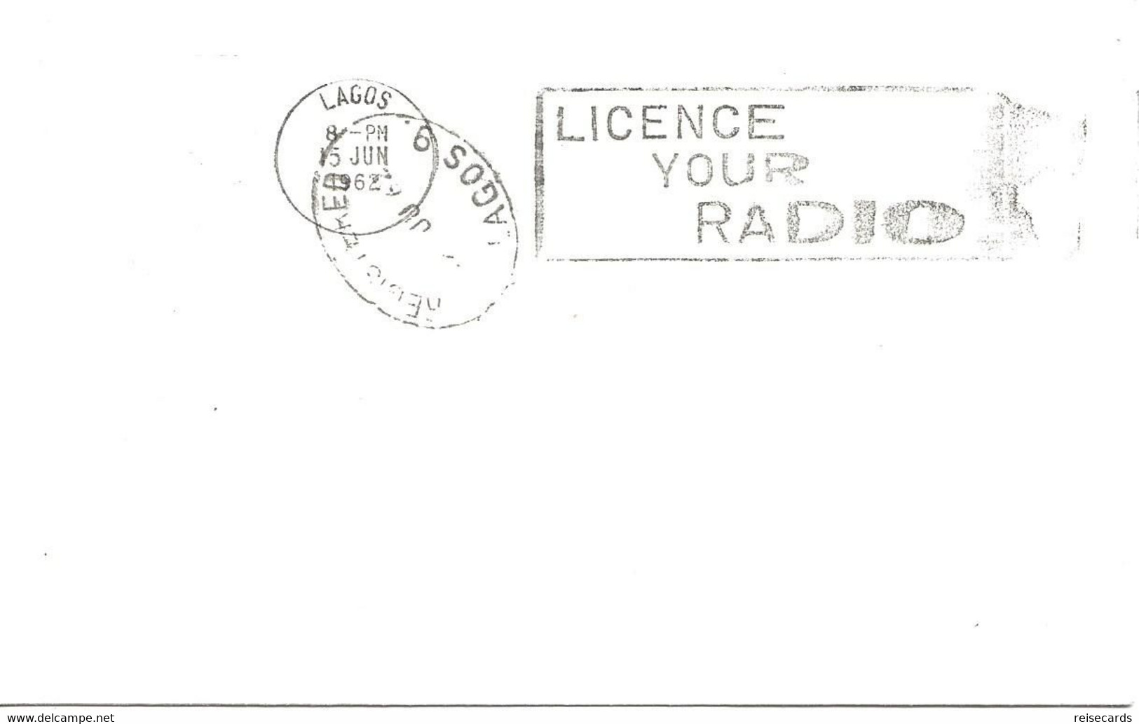 Liechtenstein: 1962 Swissair Air Mail Brief Zürich - Lagos - Brieven En Documenten