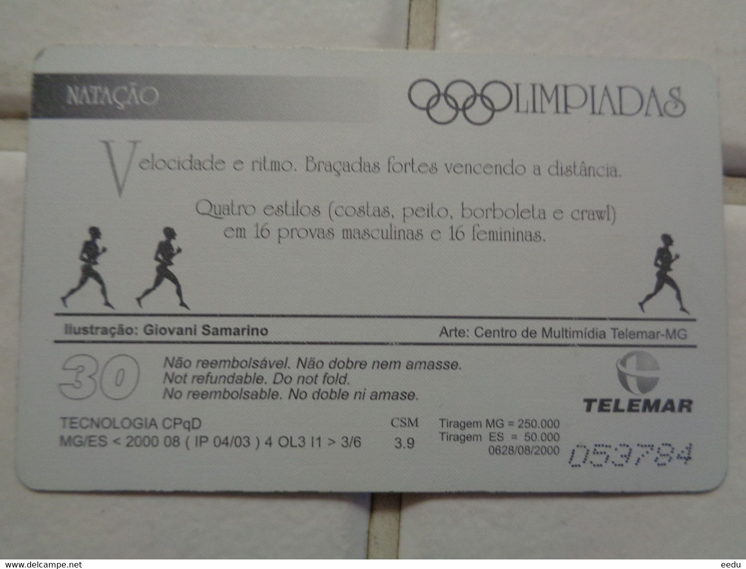 Brazil Phonecard - Olympische Spelen