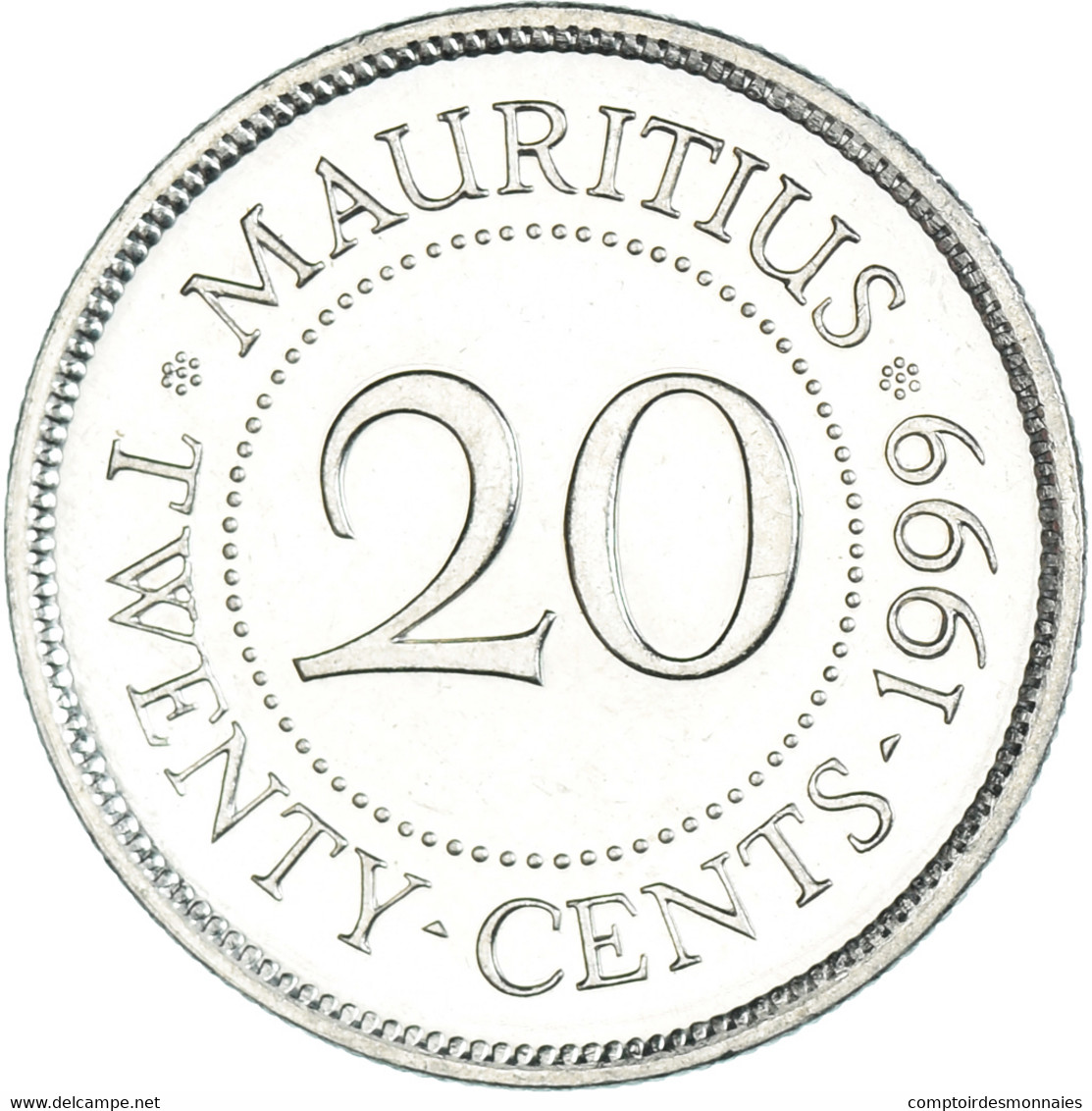 Monnaie, Maurice, 20 Cents, 1999 - Maurice