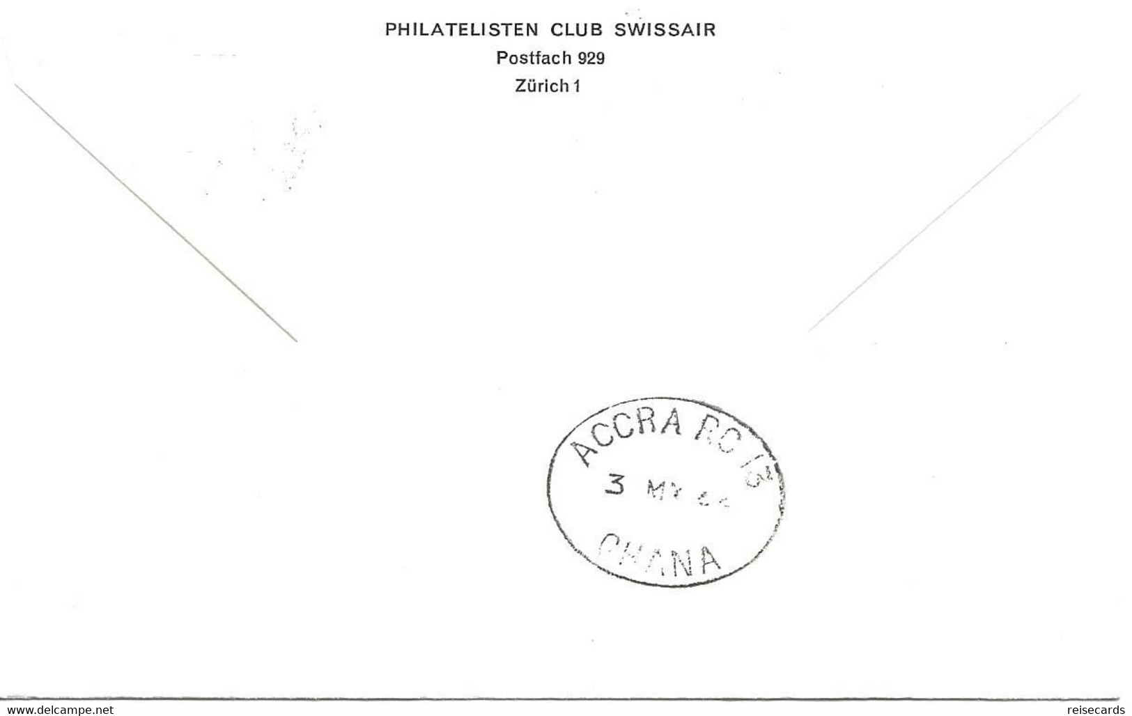 Liechtenstein: 1962 Swissair Air Mail Brief Zürich - Accra - Cartas & Documentos