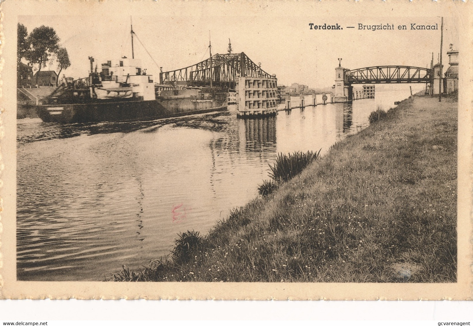 TERDONK  BRUGZICHT EN KANAAL    2 SCANS - Evergem