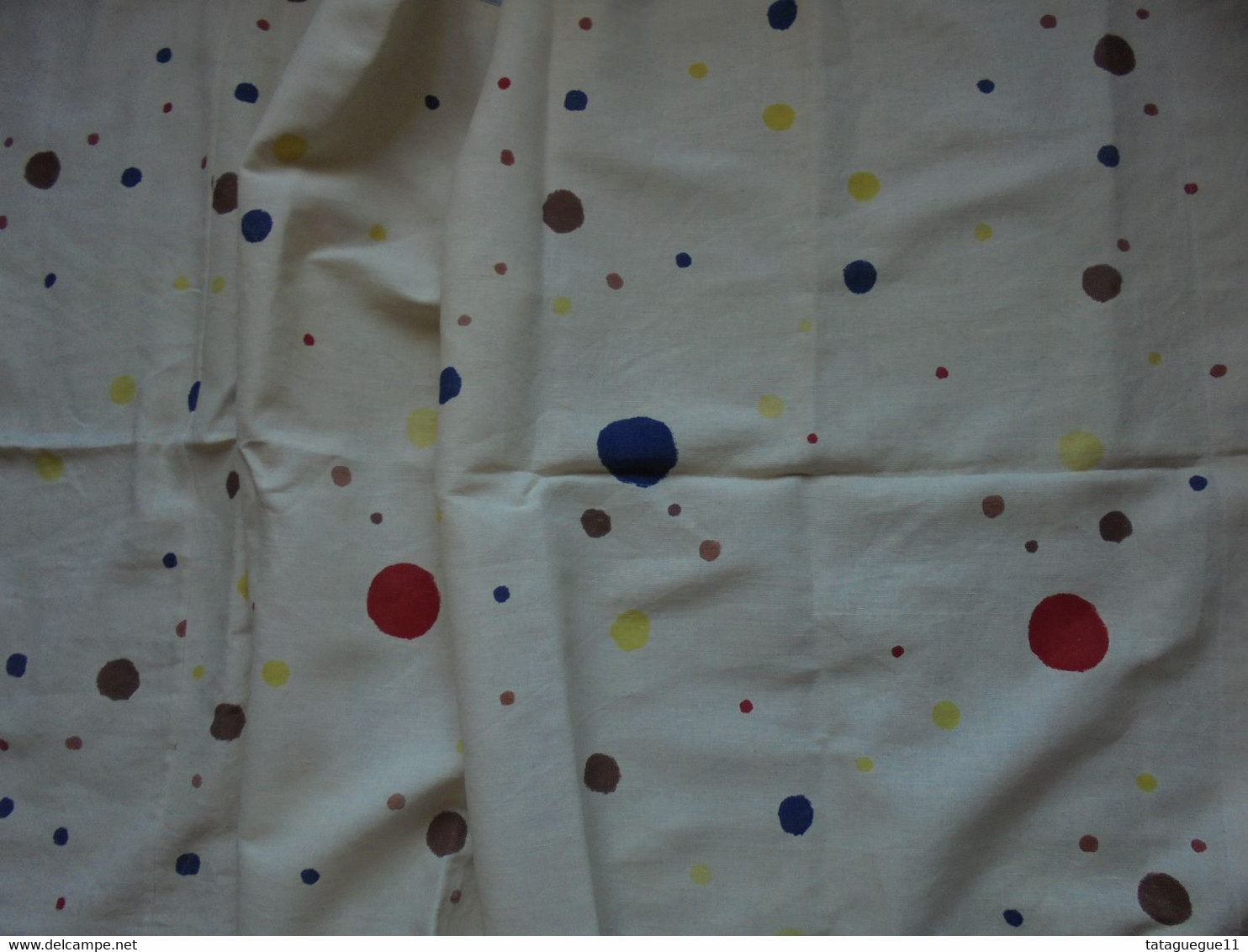Vintage - Petit Rideau Opaque En Coton Années 70 - Laces & Cloth