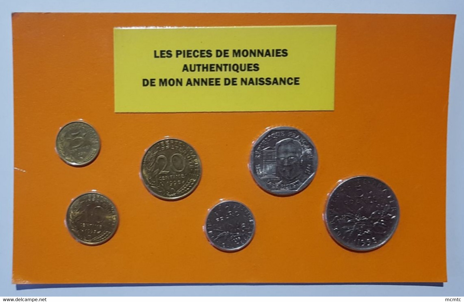 6 Pièces De Monnaies Authentiques  Sous Blister De Votre Année De Naissance 1995 ( Idée Cadeau ) - Autres & Non Classés