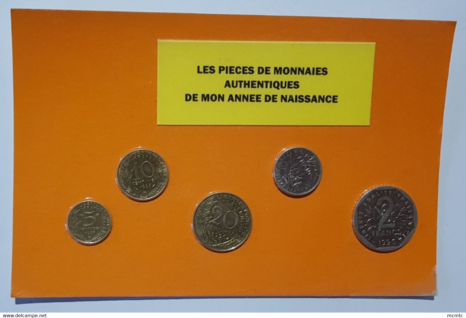 5 Pièces De Monnaies Authentiques  Sous Blister De Votre Année De Naissance 1996 ( Idée Cadeau ) - Other & Unclassified