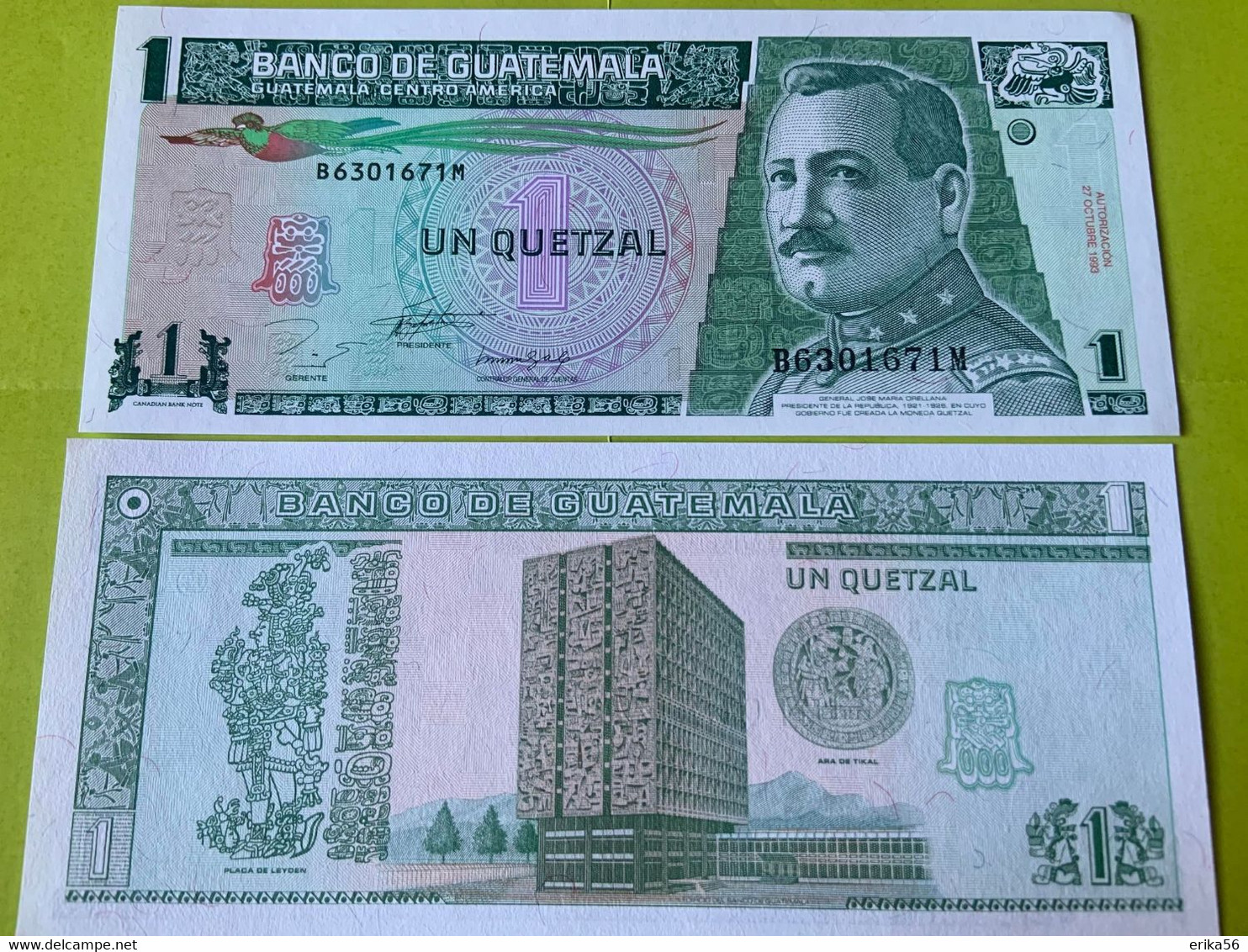 Billet Guetamala  1 Quetzal - Guatemala