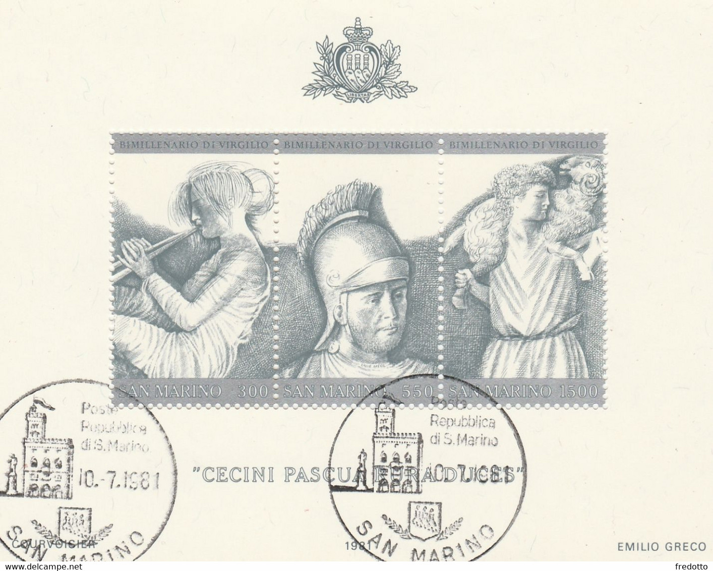 San Marino-Block 1981 Sonderstempel. - Used Stamps