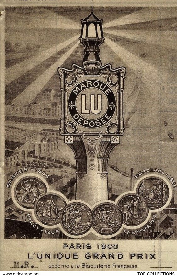 1930 SUPERBE ENTETE LA TOUR Des Biscuits Lu à Nantes Loire Atlantique Pour Macon Saone Et Loire V.HISTORIQUE - 1900 – 1949