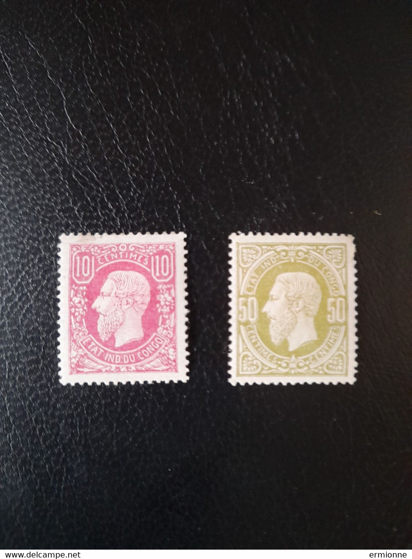 Timbres  Etat Indépendant Du Congo 1886 Léopold 2 De Profil Gauche N°2-4 - 1884-1894