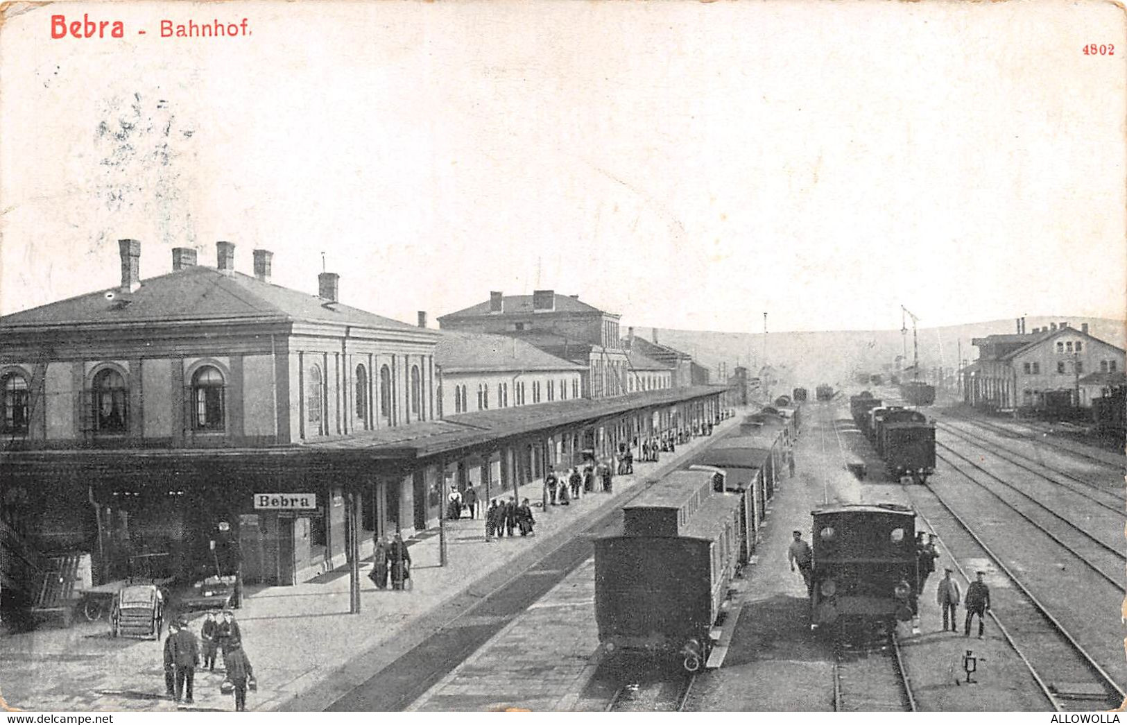 19052 " BEBRA- BAHNHOF " ANIMIERT-VERA FOTO-CART. POST. SPED.1910 - Bebra