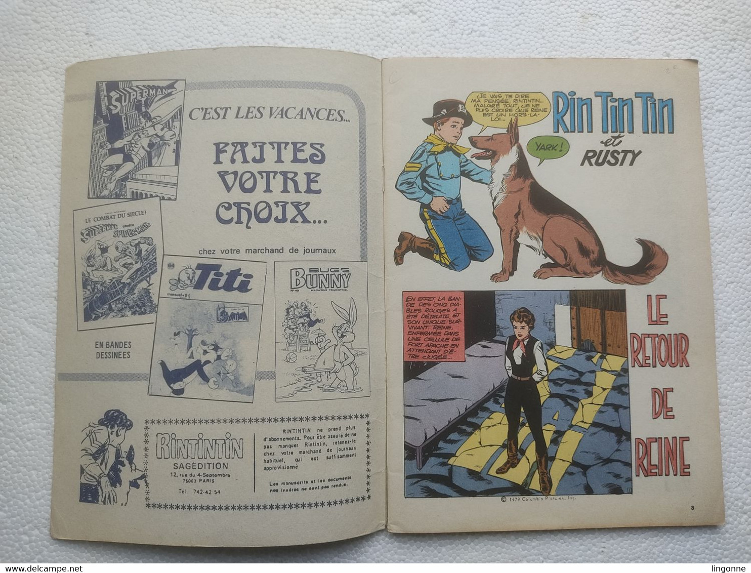 RINTINTIN ET RUSTY  N° 113 DANS CE NUMERO RINTINTIN  ECLAIR  AIGLE NOIR - Rintintin