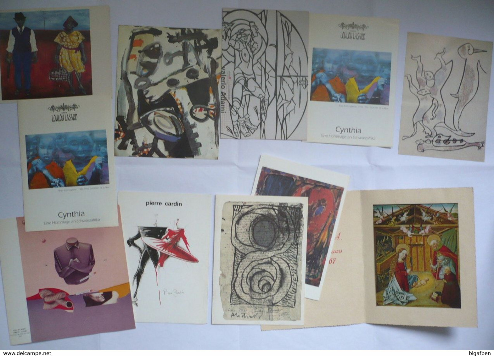 Lot 10 Cartons Expositions ART CONTEMPORAIN + ART RELIGIEUX / Années 60 à 2005 / ERNST, CARDIN, ADAMI, ALECHINSKY... - Hedendaagse Kunst