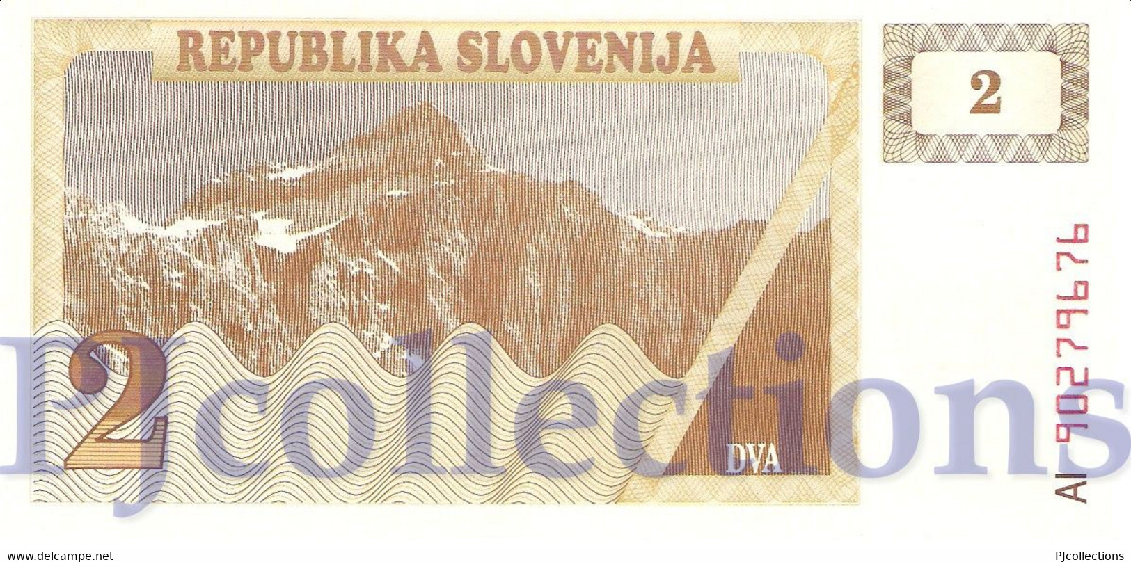 SLOVENIA 2 TOLARJEV 1990 PICK 2a UNC - Slovenië