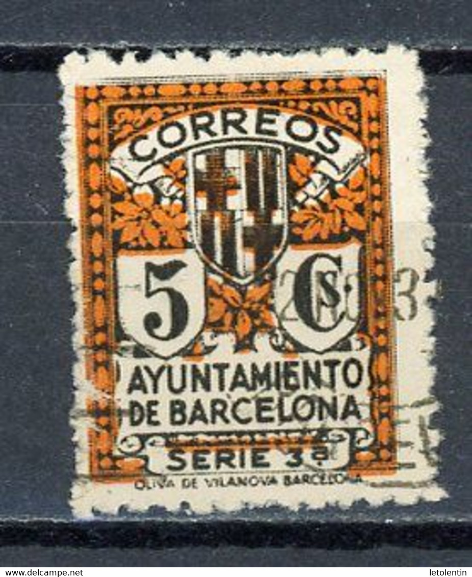 ESPAGNE - BARCELONNE N° Yvert 15 Obli. - Barcelona