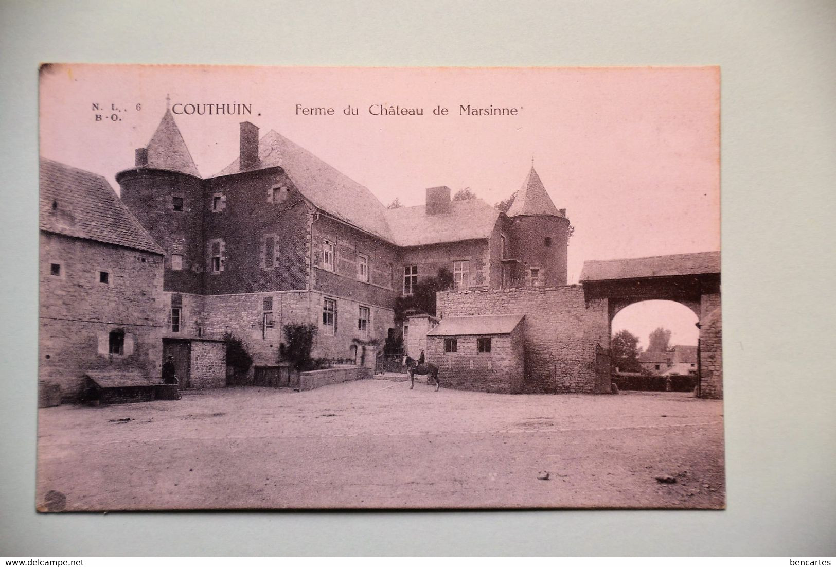Couthuin : Ferme Du Château De Marsinne Animée Avec Cavalier. Rare - Héron