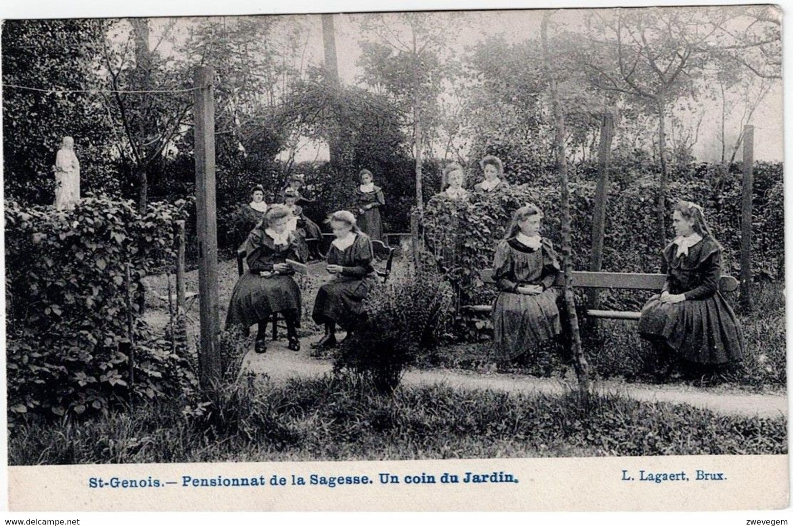 ST-GENOIS -  Pensionnat De La Sagesse. Un Coin Du Jardin - Zwevegem