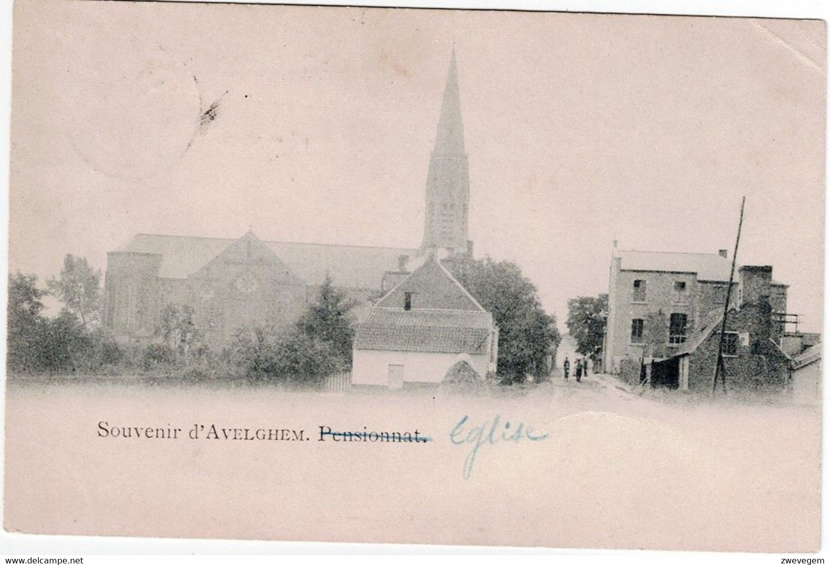 Avelgem - Souvenir D'AVELGHEM - Pensionat (eglise) - Avelgem