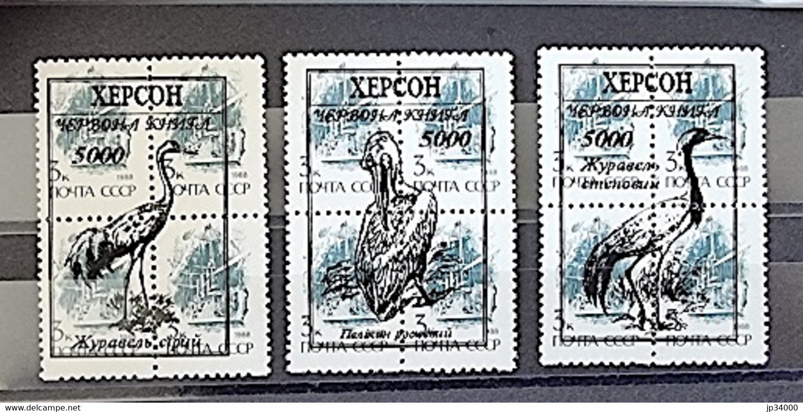 RUSSIE - Ex URSS 3 Valeurs OISEAUX, BIRDS  ** Emis En 1994. Serie Neuve Sans Charniere. (MNH) - Grues Et Gruiformes