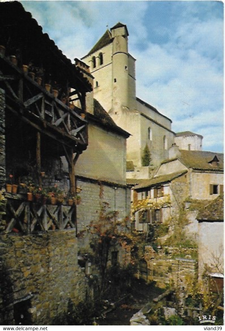 St Cirq Lapopie. -  Vieilles Maisons Quercinoises. -  Cachet Poste 1986 - Saint-Cirq-Lapopie