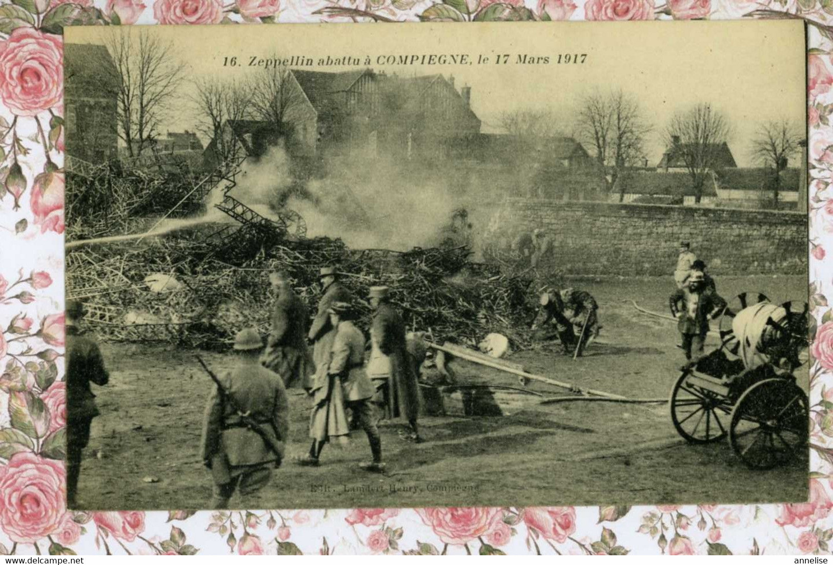 Zeppelin Abattu à Compiègne 60  Le 17 Mars 1917  WW1 - Matériel