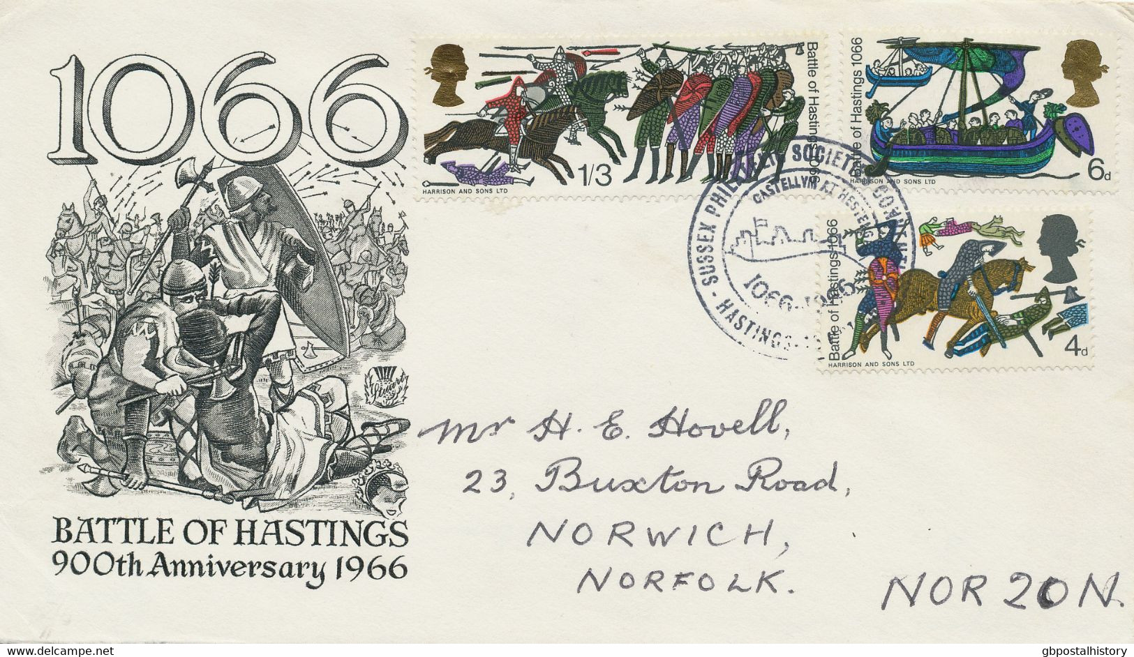 GB SPECIAL EVENT POSTMARKS PHILATELY  SUSSEX PHILATELIC SOCIETIES CONVENTION HASTINGS - Cartas & Documentos