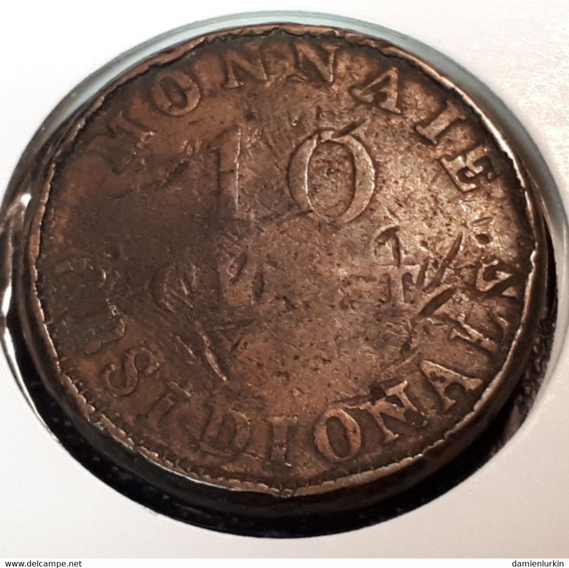 FRANCE LOUIS XVIII SIEGE D'ANVERS 10 CENTIMES 1814 R MONNAIE OBSIDIONALE - 1814 Belagerung Von Antwerpen