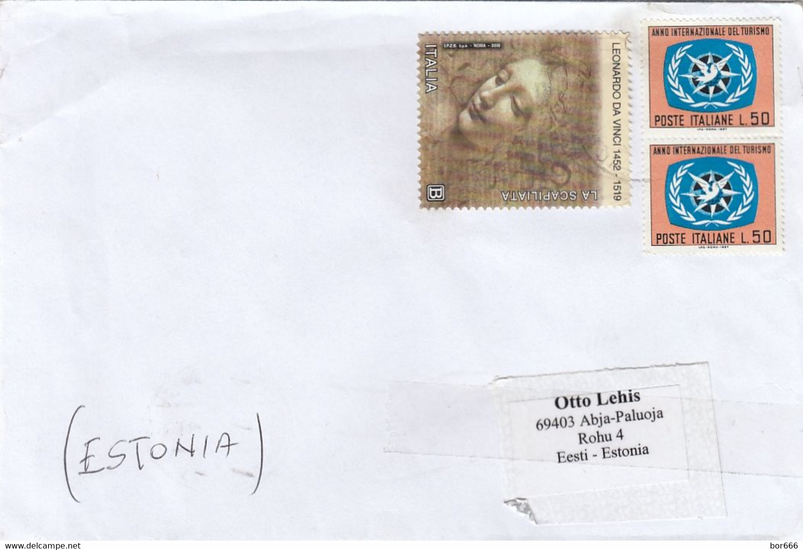 GOOD ITALY Postal Cover To ESTONIA 2022 - Good Stamped: Tourism ; Da Vinci - 2021-...: Used