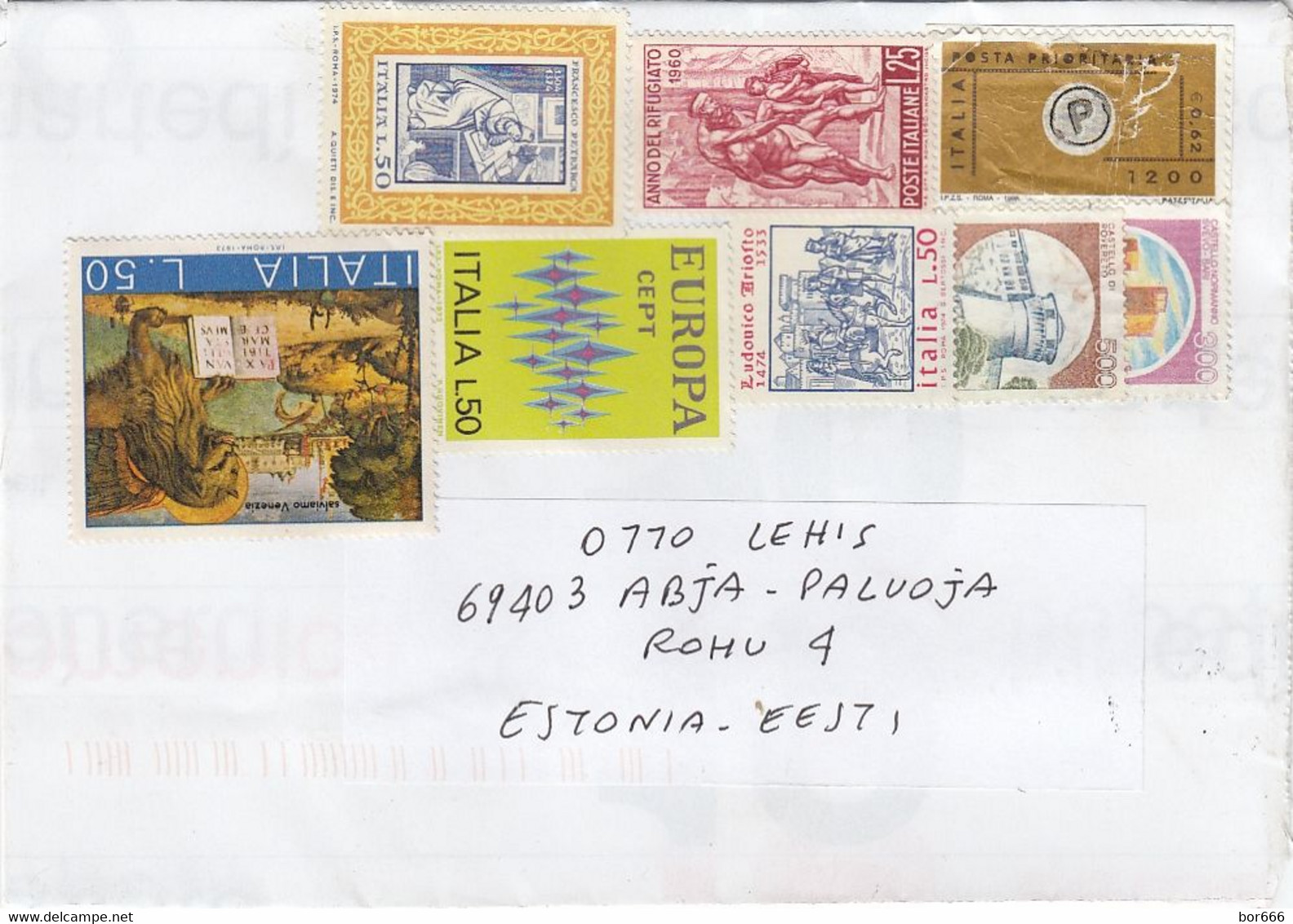 GOOD ITALY Postal Cover To ESTONIA 2021 - Good Stamped: Lion ; Persons ; Europa - 2021-...: Oblitérés