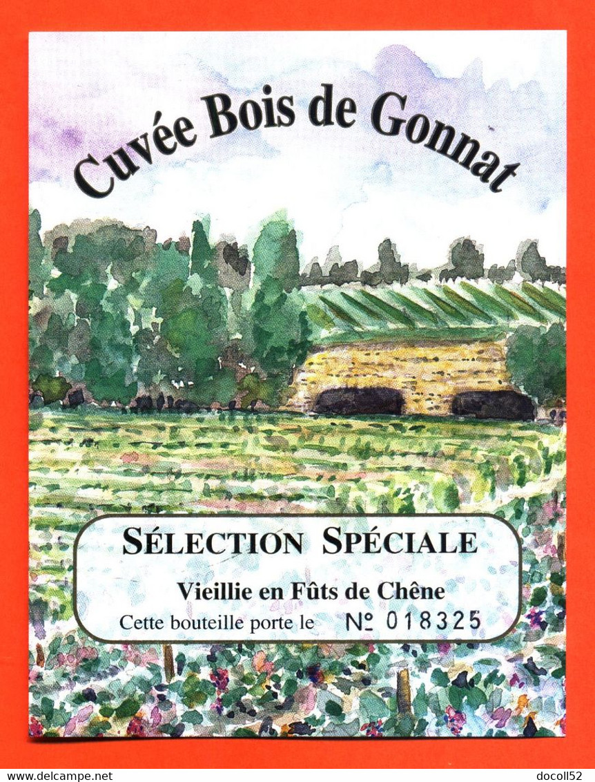 Etiquette Neuve De Vin Cuvée Bouis De Gonnat - 75 Cl - Vin De Pays D'Oc