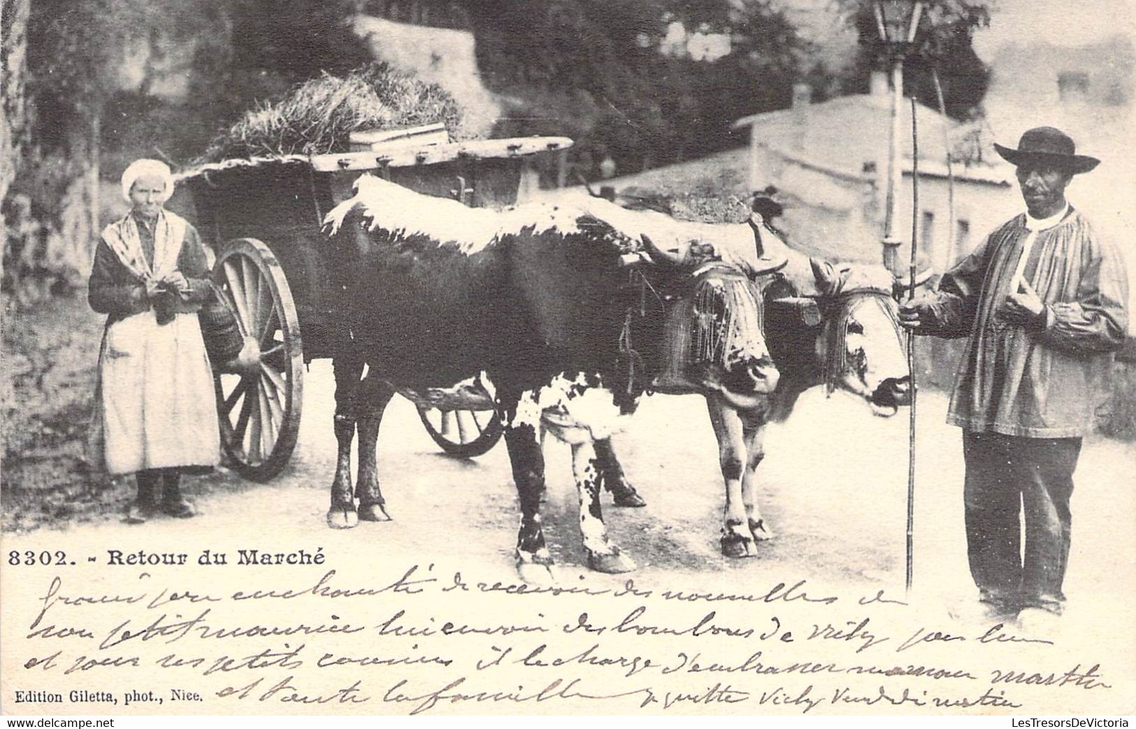 CPA Thèmes - Agriculture - Retour Du Marché - Edition Giletta Phot. - Dos Non Divisé - Oblitérée - Animée - Spannen