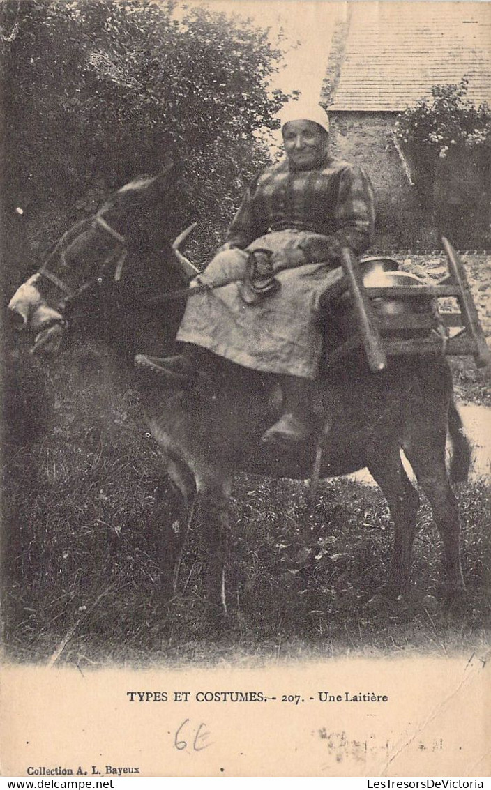 CPA Thèmes - Folklore - Types Et Costumes - Une Laitière - Collection A. L. Bayeux - Oblitérée 1915 - Costumi
