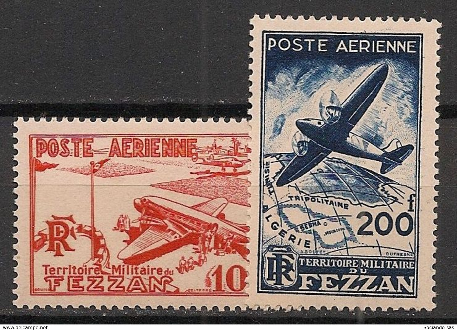 FEZZAN - 1950 - Poste Aérienne PA N°Yv. 4 Et 5 - Série Complète - Neuf Luxe ** / MNH / Postfrisch - Ongebruikt