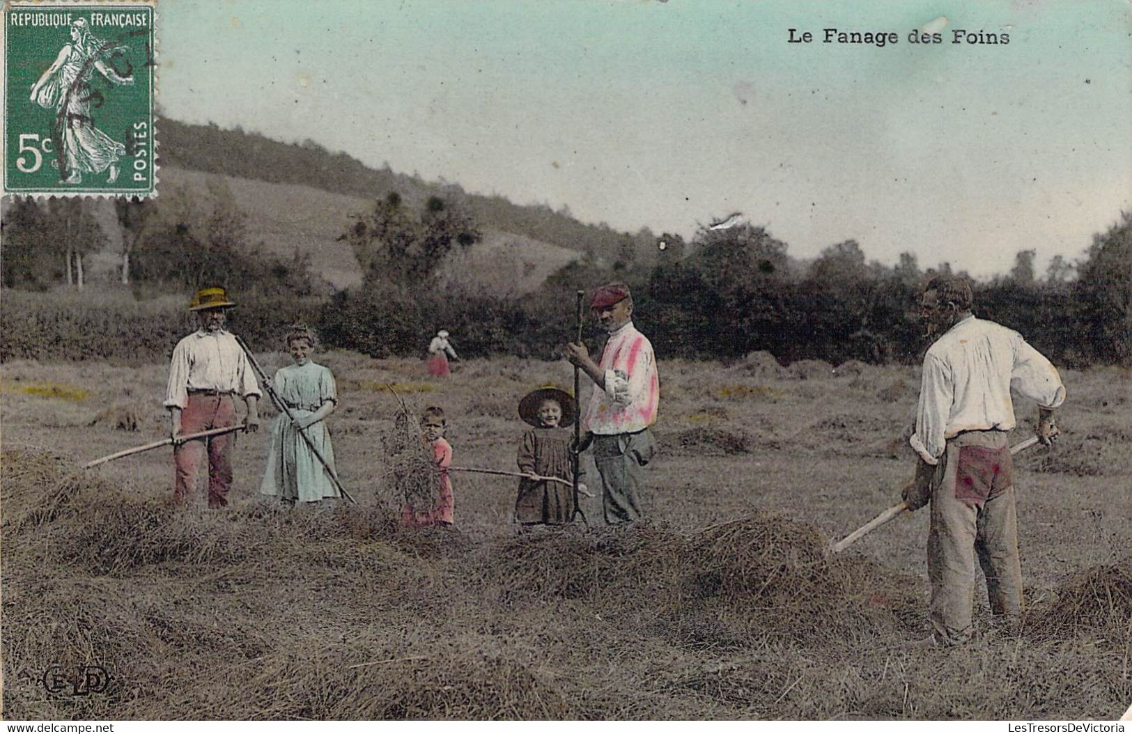 CPA Thèmes - Agriculture - Le Fanade Des Foins - E. L. D. - Oblitérée - Colorisée - Animée - Travailleurs - Cultivation