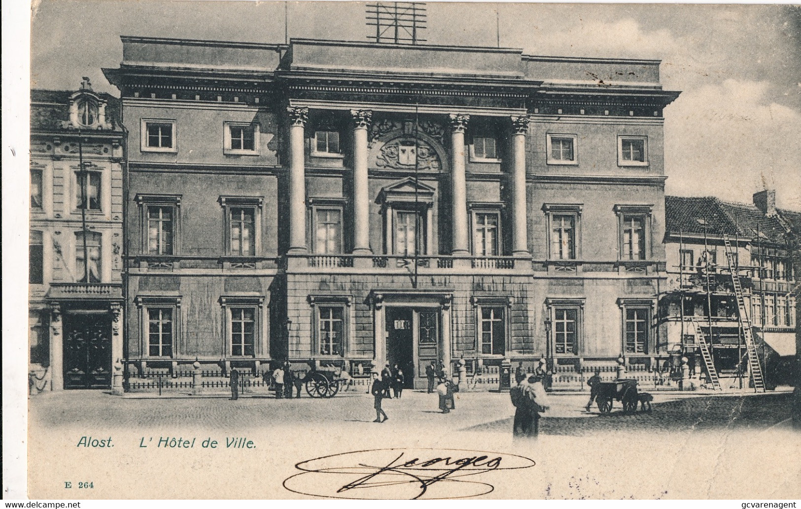 AALST  L'HOTEL DE VILLE            2 SCANS - Evergem