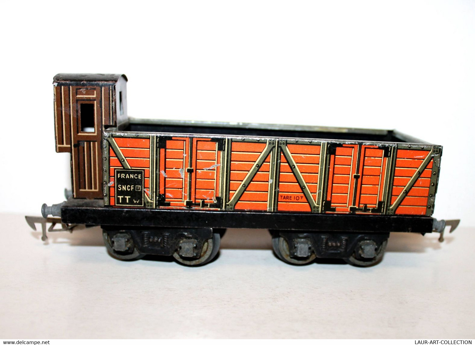 JEP - ANCIEN WAGON MARCHANDISE FRANCE SNCF PLATEFORME + GUERIT, A BOGIES ECH:O/0 - MODELISME FERROVIAIRE (1712.39) - Goods Waggons (wagons)