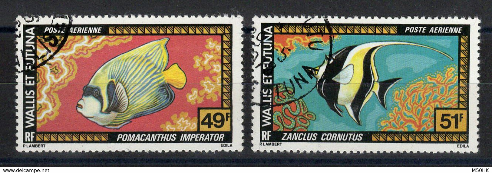 Wallis & Futuna  - YV PA 78 & 79 Oblitérés , Poissons , Cote 5,20 Euros - Used Stamps