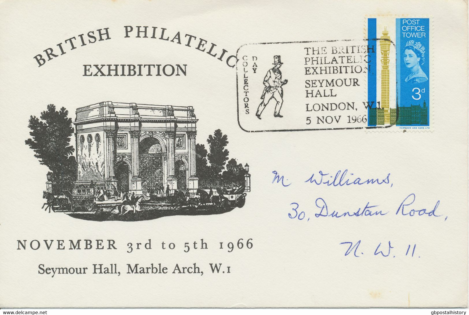 GB SPECIAL EVENT POSTMARKS PHILATELY 1966 The British Philatelic Exhibition Seymour Hall London W.I. - Collectors Day - Covers & Documents
