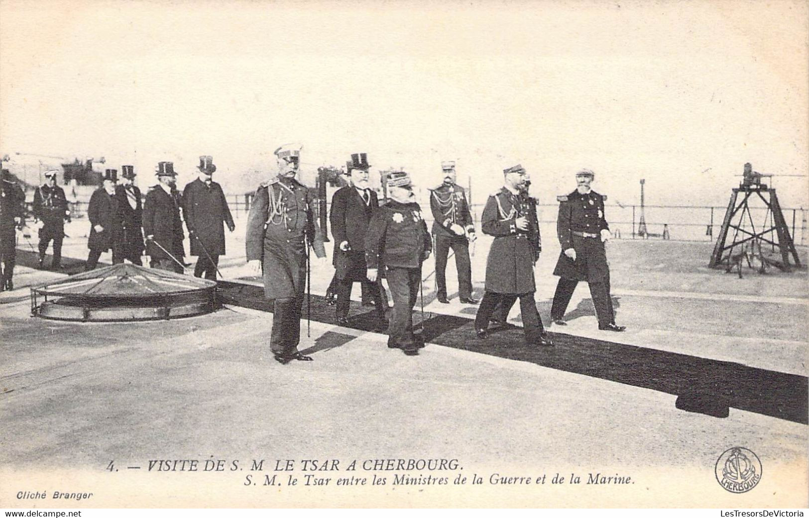 CPA Politique - Visite De S. M. Le Tsar à Cherbourg - S. M. Le Tsar Entre Les Ministres De La Guerre Et De La Marine - Eventi