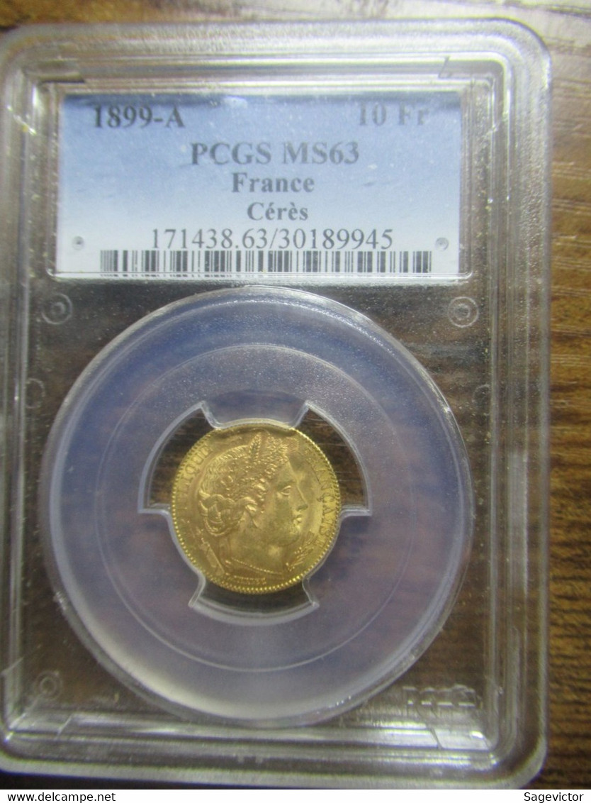 10 Francs Or 1899A MS 63  NGC - 10 Francs (oro)