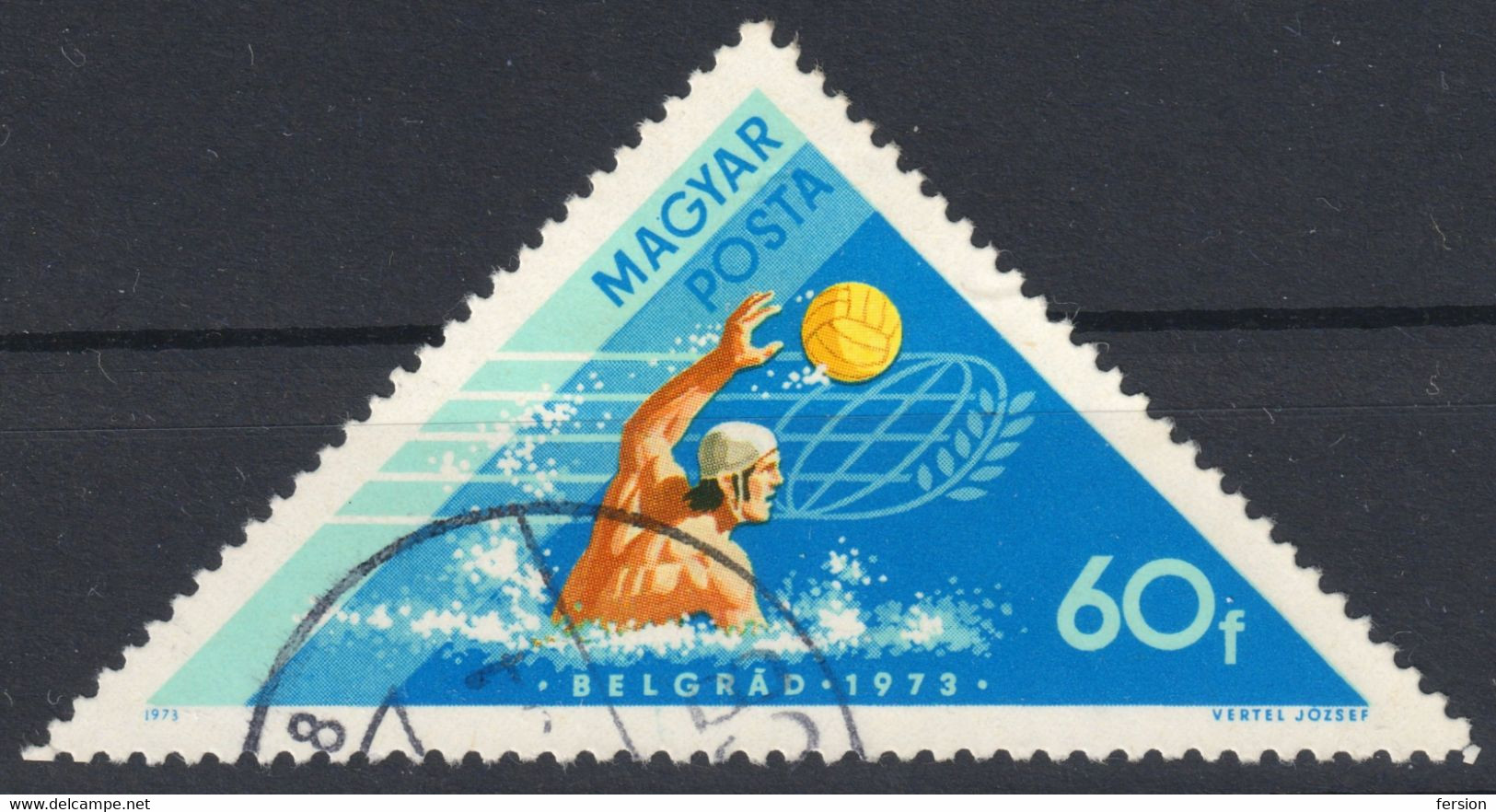 TRIANGLE STAMP Water Polo HUNGARY 1973 World Aquatics Championships Belgrade Yugoslavia - Water-Polo